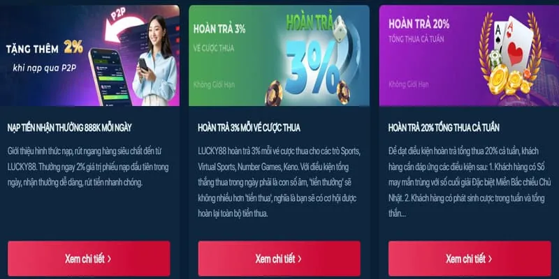 Các chương trình thưởng nạp tiền đặc biệt theo sự kiện của 68wim app iOS